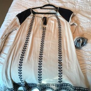 Dress with embroidery and beads